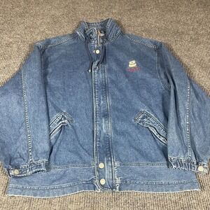 VTG Gear For‎ Sports Jacket Adult Medium M Blue Jean Denim Zip Up Yosemite 90s